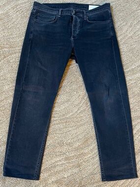 Rag & Bone Jeans Mens 34x29"‎ Dark Blue Denim Fit 2 Slim Stretch